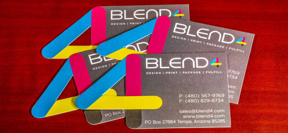 Blend4 Die Cut Business Cards